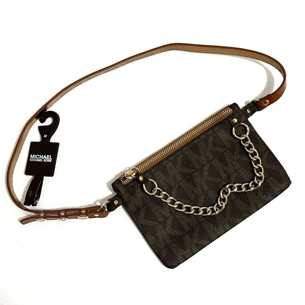 NEW Michael Kors Logo Belt Bag Size Medium - Picture 10 of 14